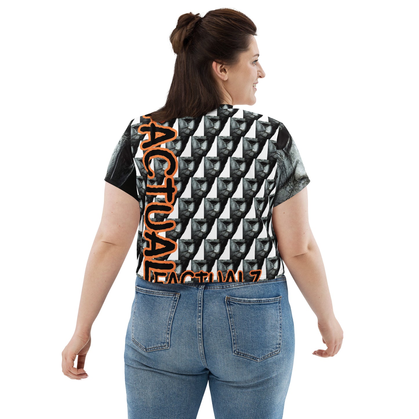 #AF HALLOWEEN All-Over Print Crop Tee