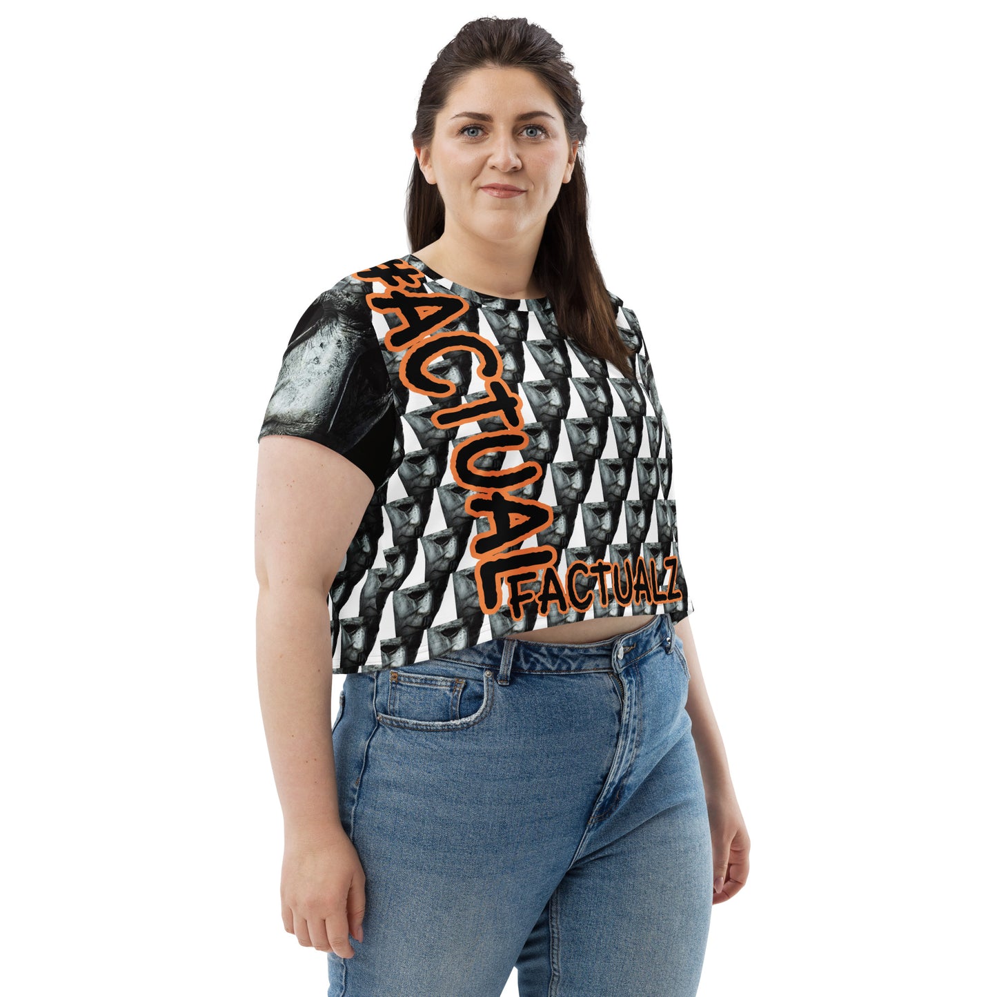 #AF HALLOWEEN All-Over Print Crop Tee