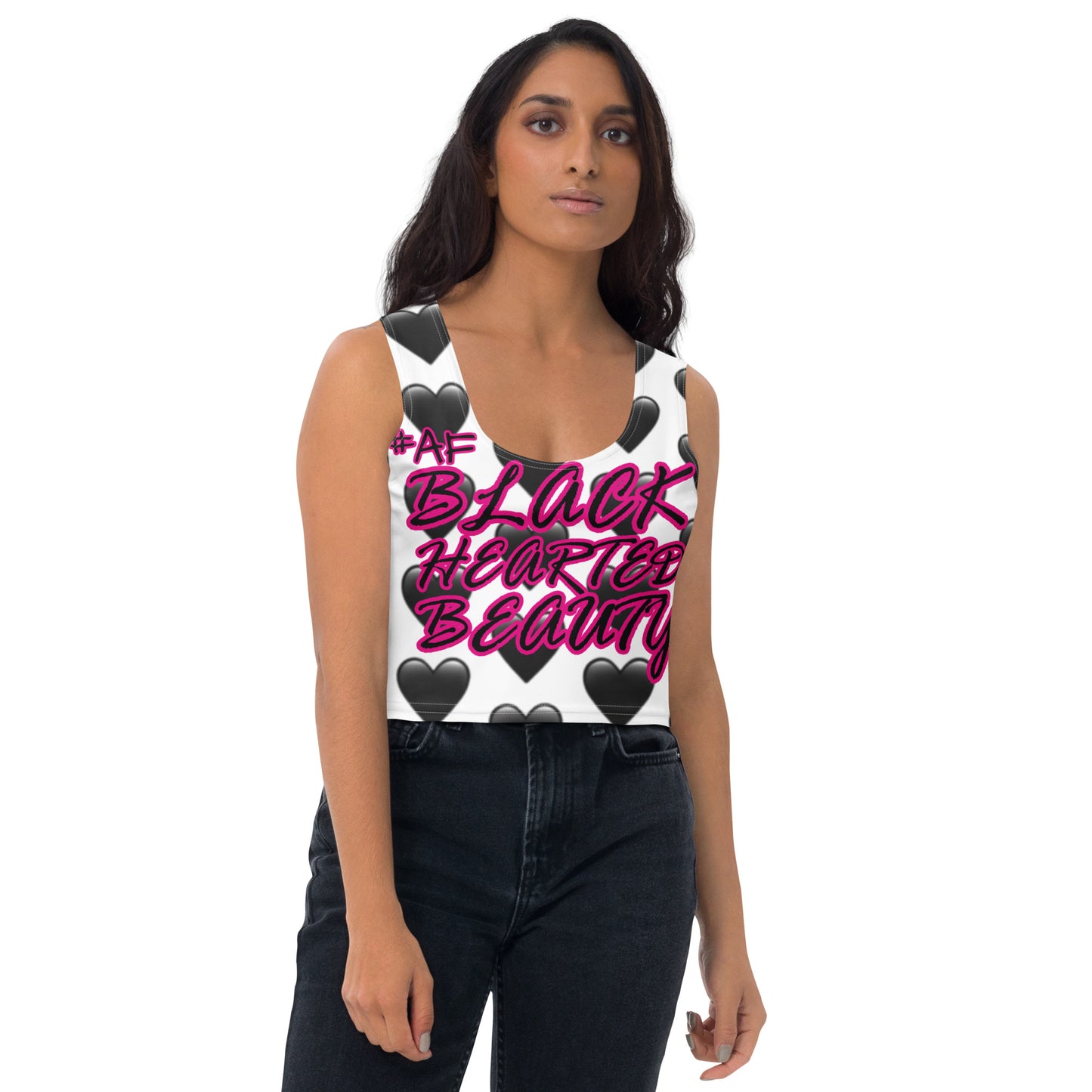 #AF BLACK HEARTED BEAUTY 1 Crop Top