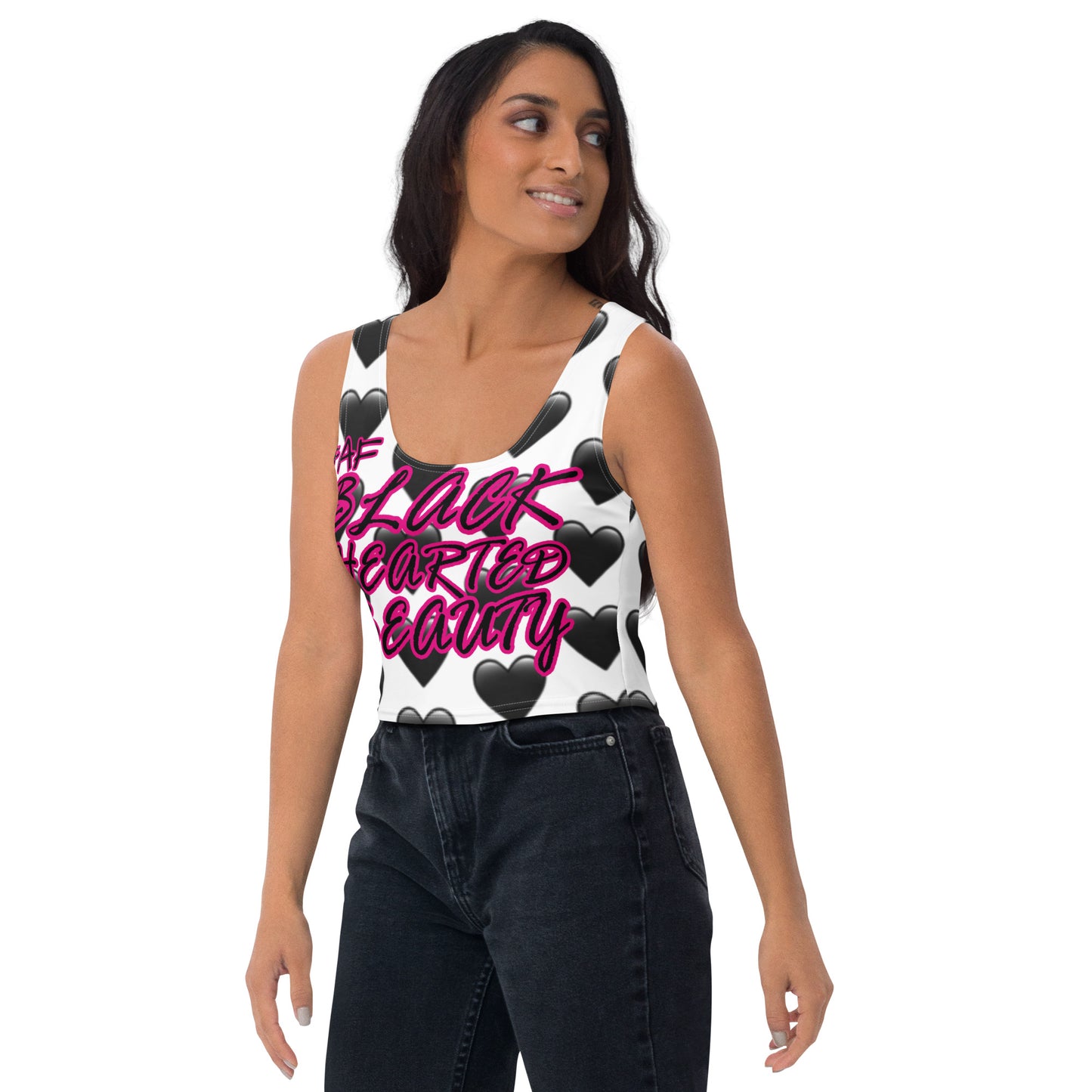 #AF BLACK HEARTED BEAUTY 1 Crop Top