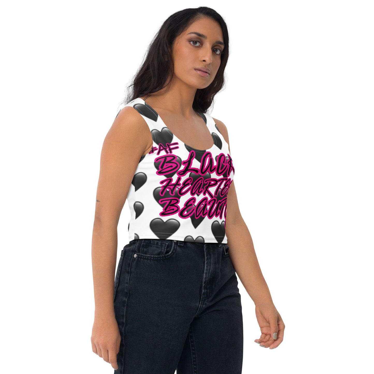 #AF BLACK HEARTED BEAUTY 1 Crop Top