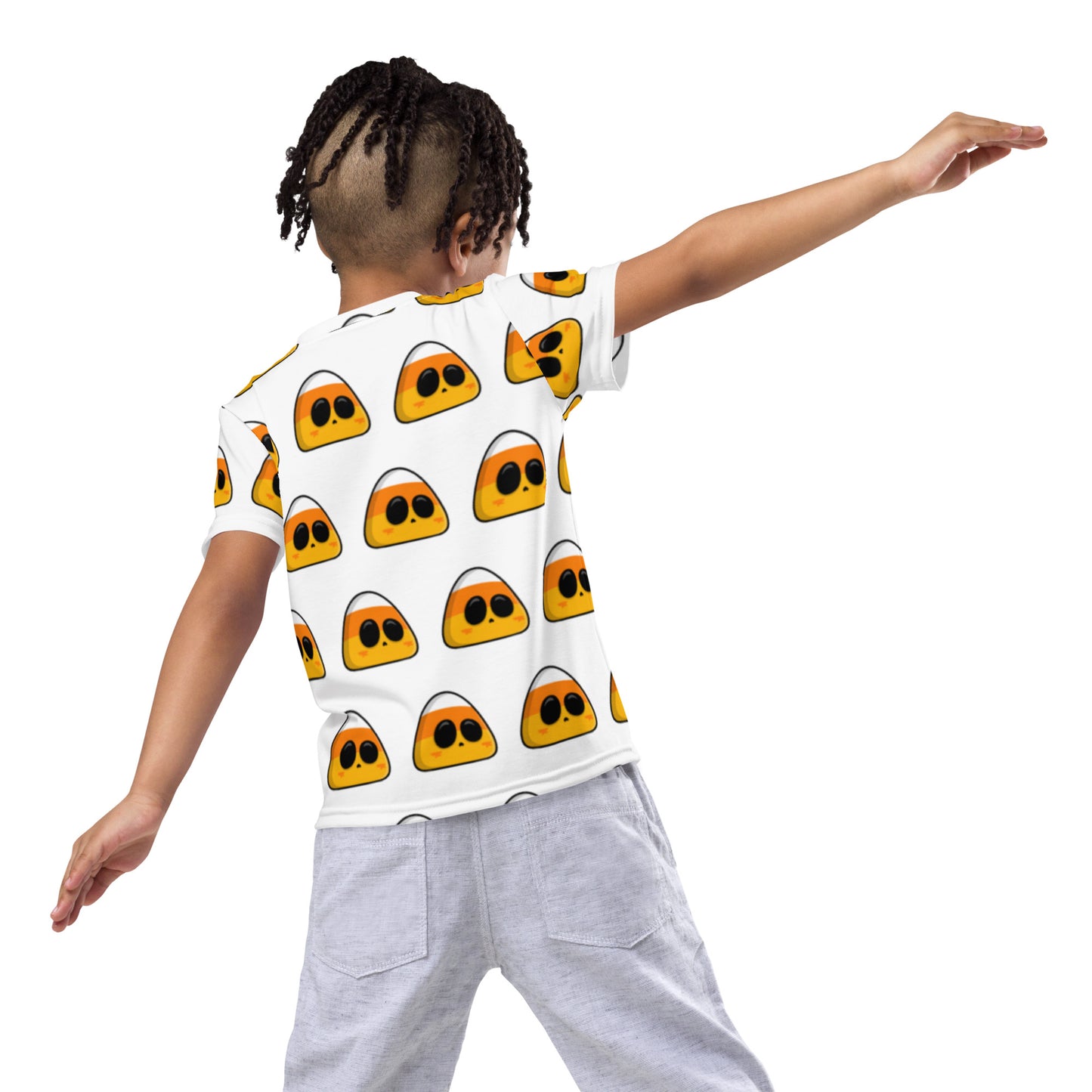 CANDYCORN EMOJI Kids crew neck t-shirt