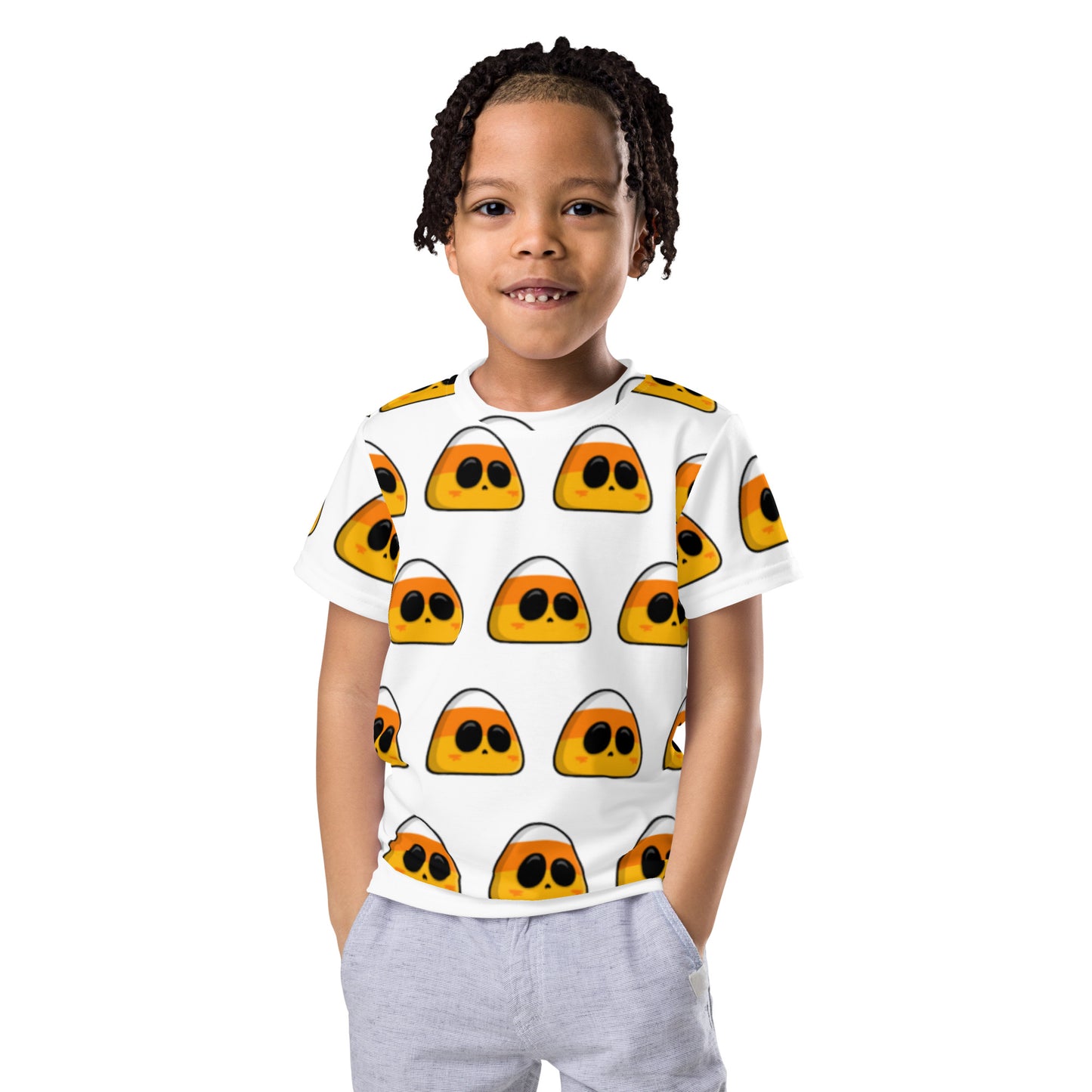 CANDYCORN EMOJI Kids crew neck t-shirt