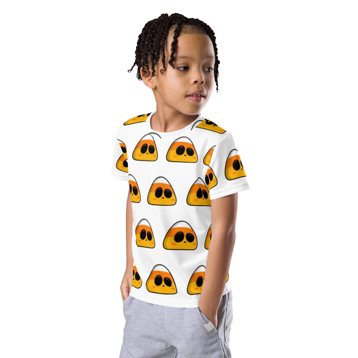 CANDYCORN EMOJI Kids crew neck t-shirt