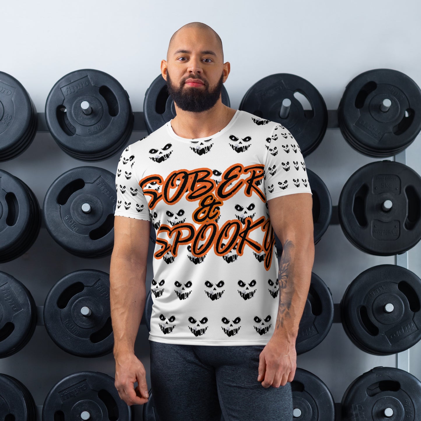 SOBER&POOKY #AF All-Over Print Men's Athletic T-shirt