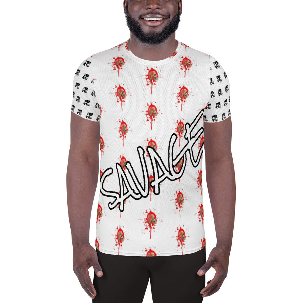 SAVAGE #AF All-Over Print Men's Athletic T-shirt