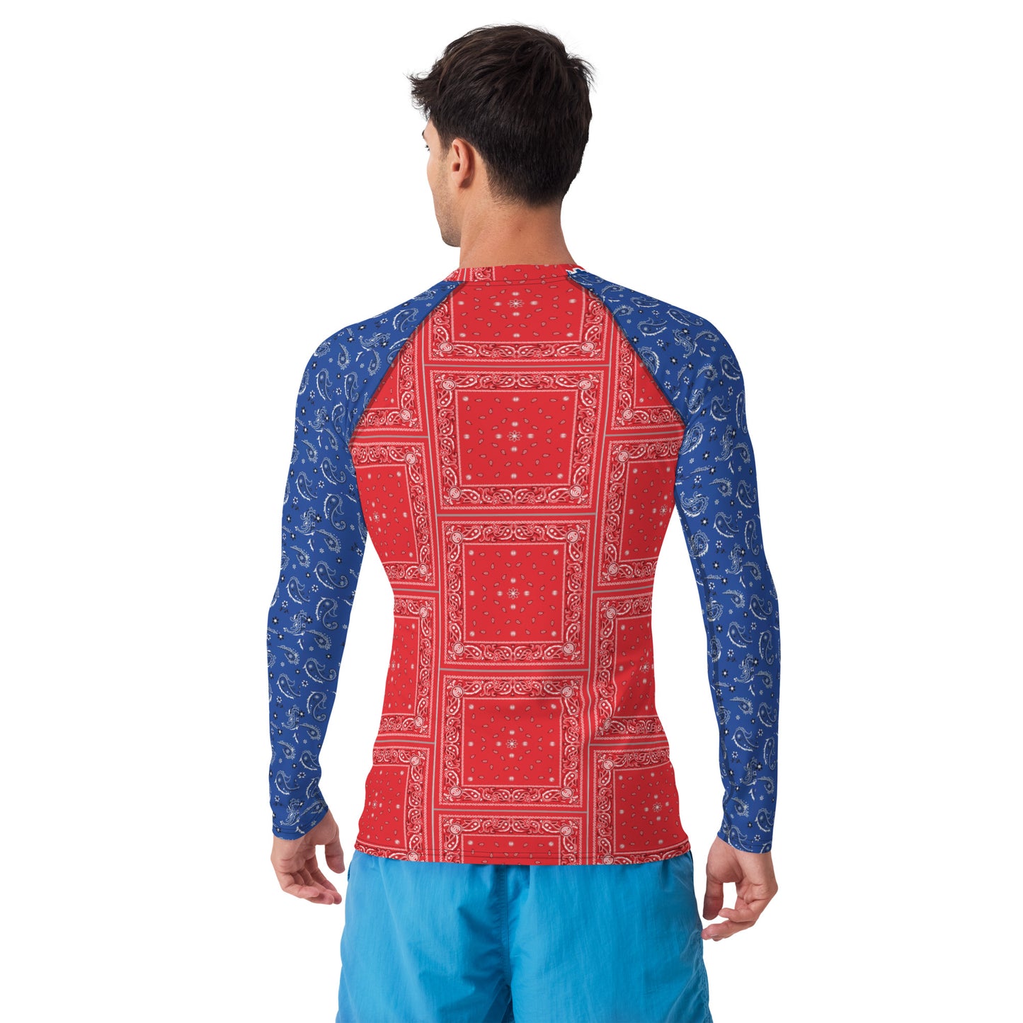 AMERICAN SAVAGE RED WHITE BLUE Men's Rash Guard