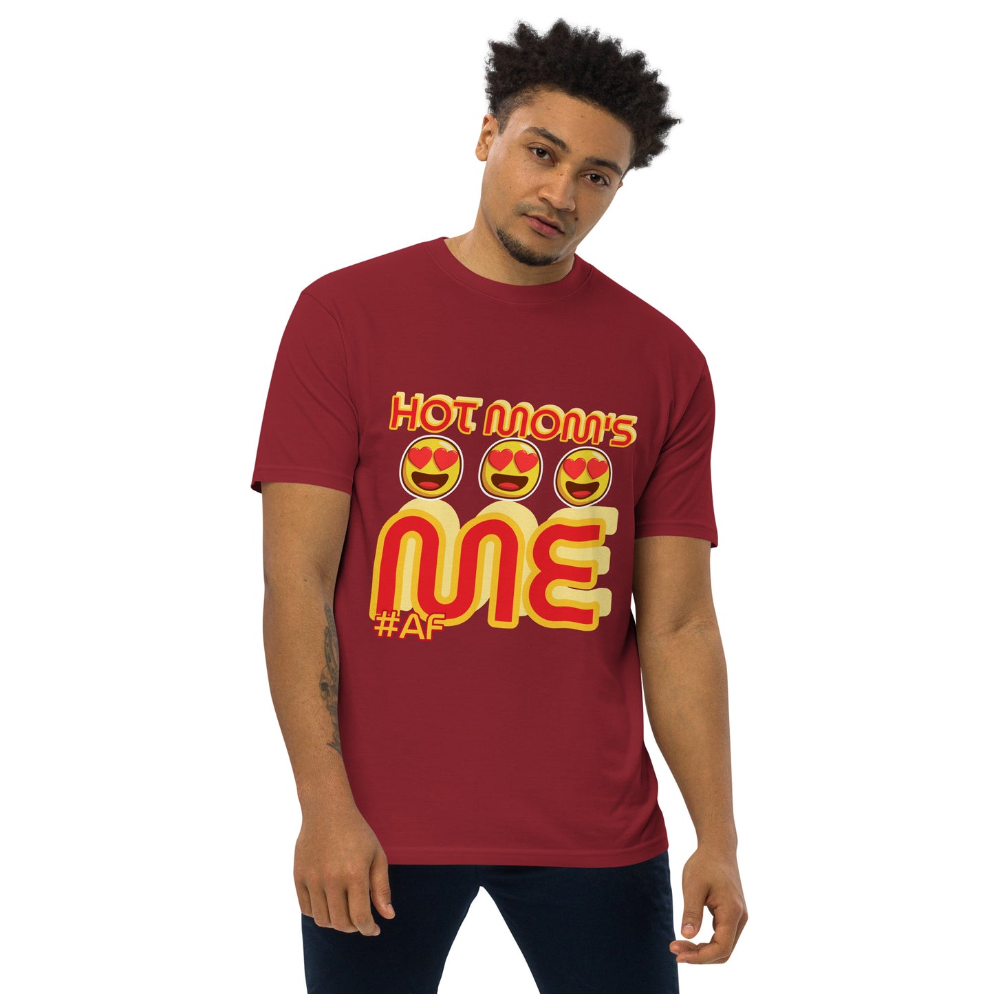 AF HOT MOMS LOVE ME Men’s premium heavyweight tee