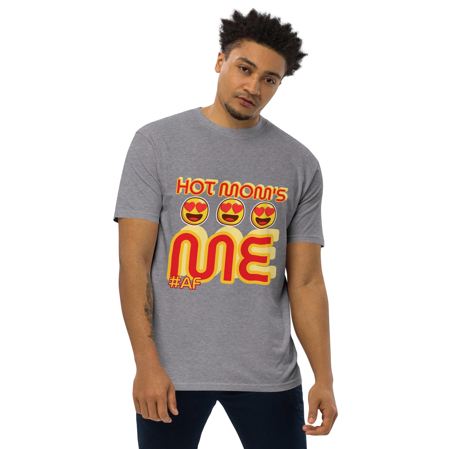 AF HOT MOMS LOVE ME Men’s premium heavyweight tee