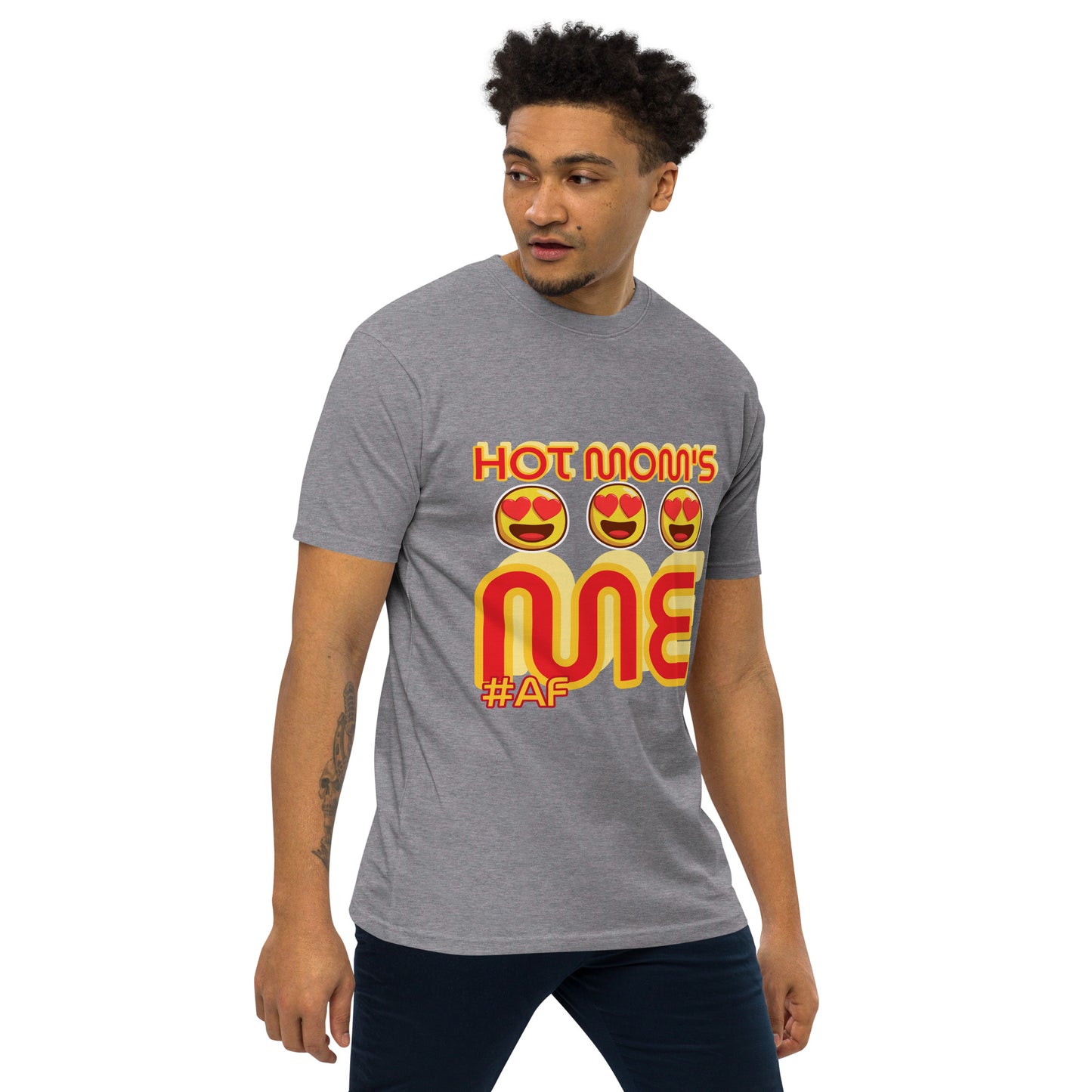 AF HOT MOMS LOVE ME Men’s premium heavyweight tee