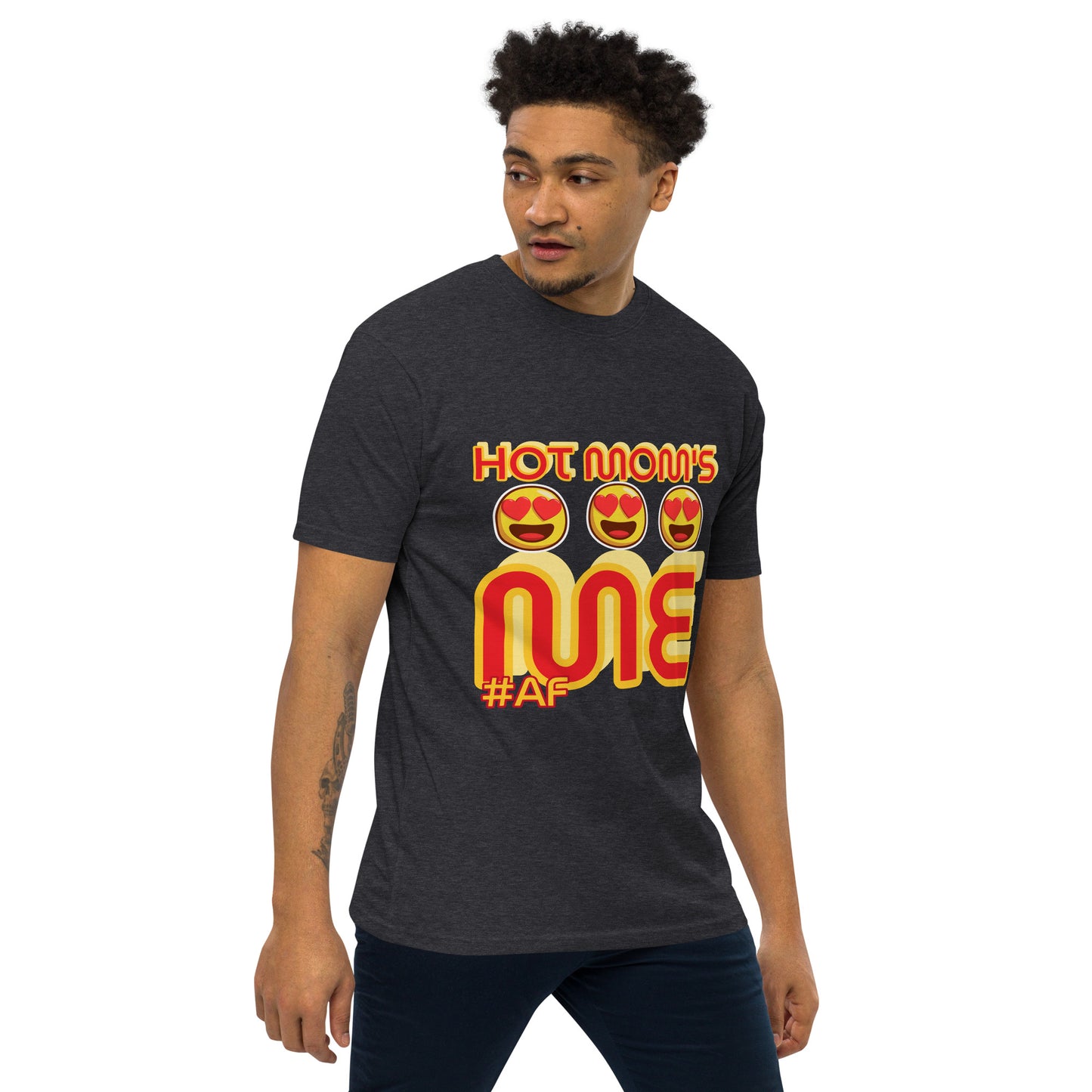 AF HOT MOMS LOVE ME Men’s premium heavyweight tee