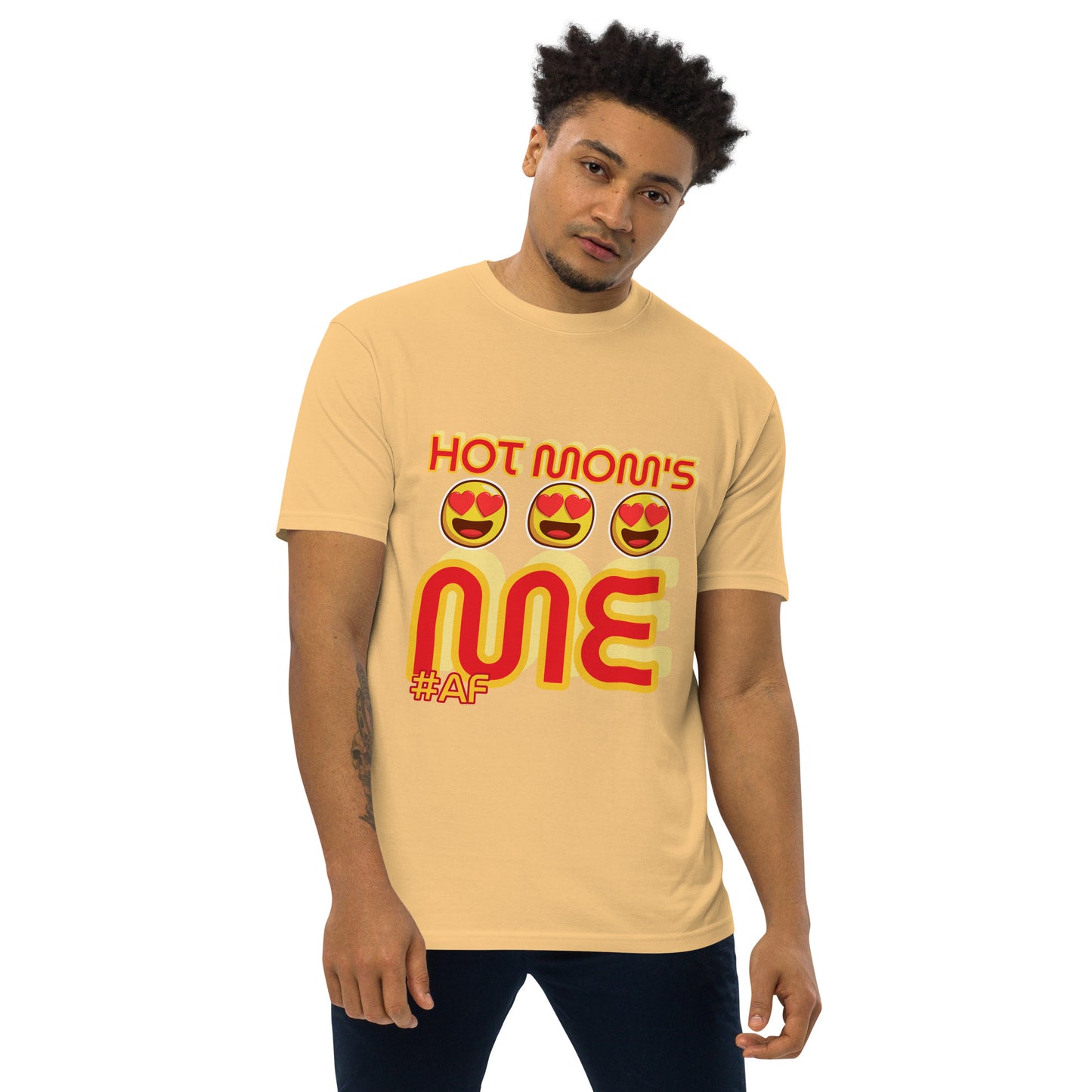 AF HOT MOMS LOVE ME Men’s premium heavyweight tee