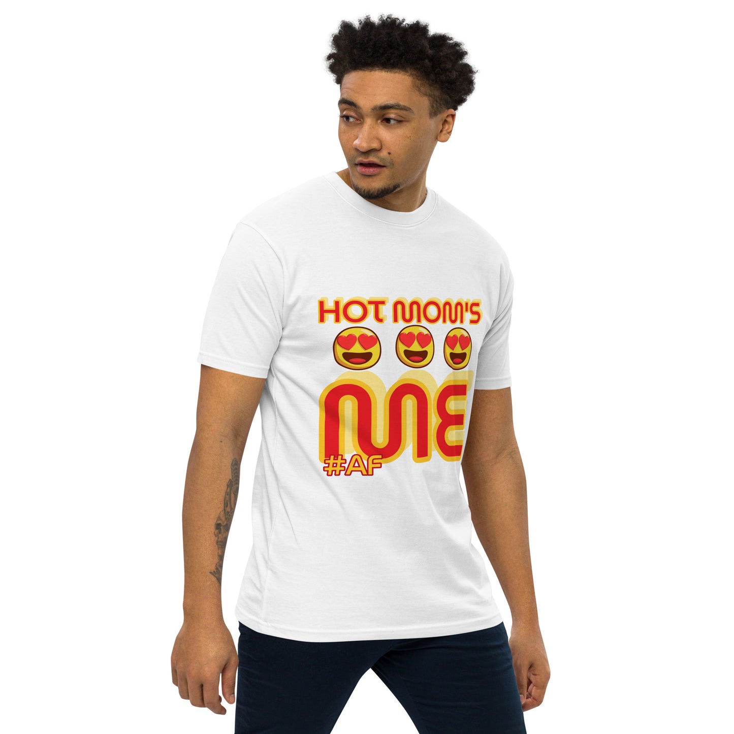 AF HOT MOMS LOVE ME Men’s premium heavyweight tee