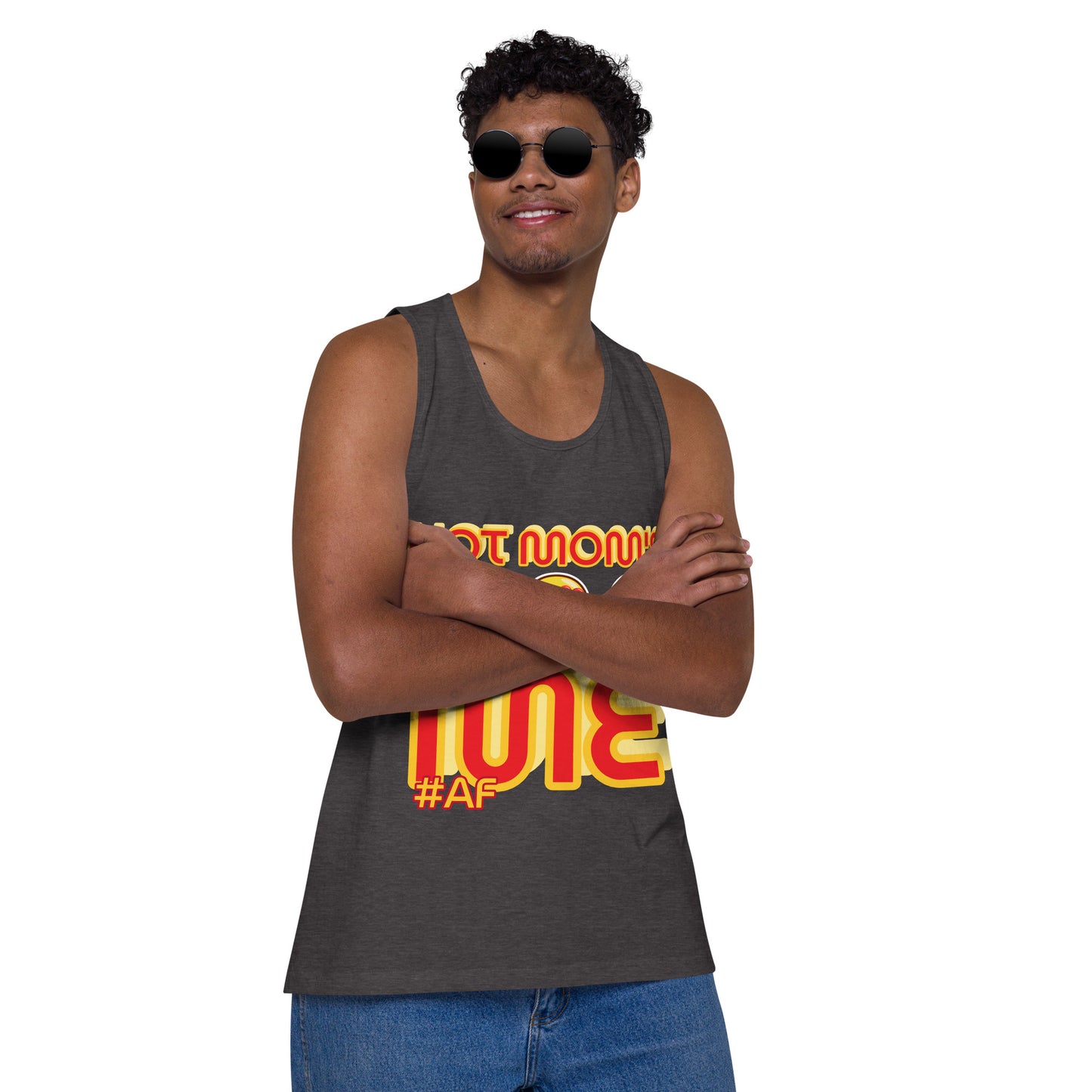 AF HOT MOMS LOVE ME Men’s premium tank top