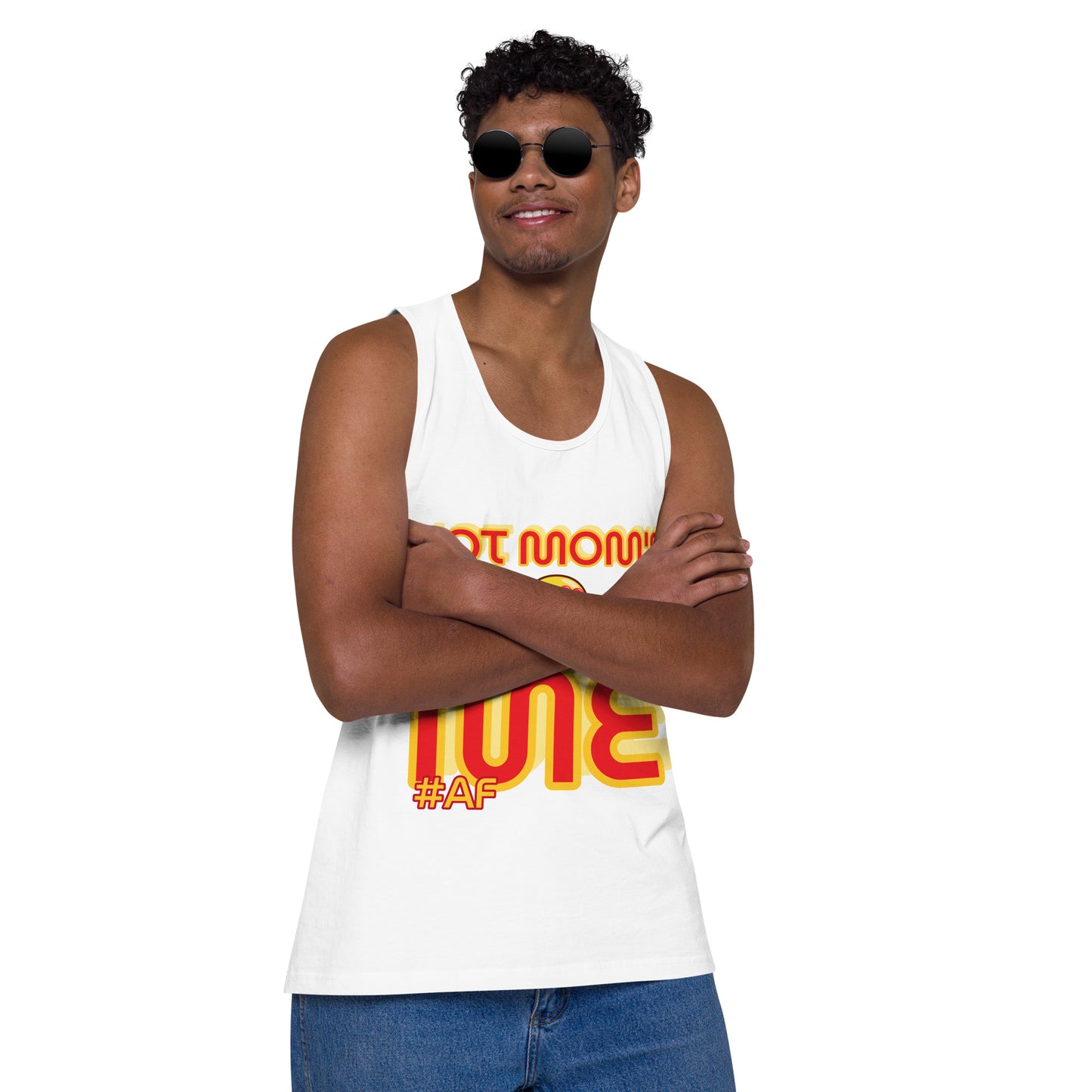 AF HOT MOMS LOVE ME Men’s premium tank top